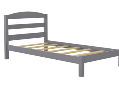 (3 available!) Better Homes & Gardens Leighton Kids Twin Size Bed, Wood Platform Bed Frame, Gray