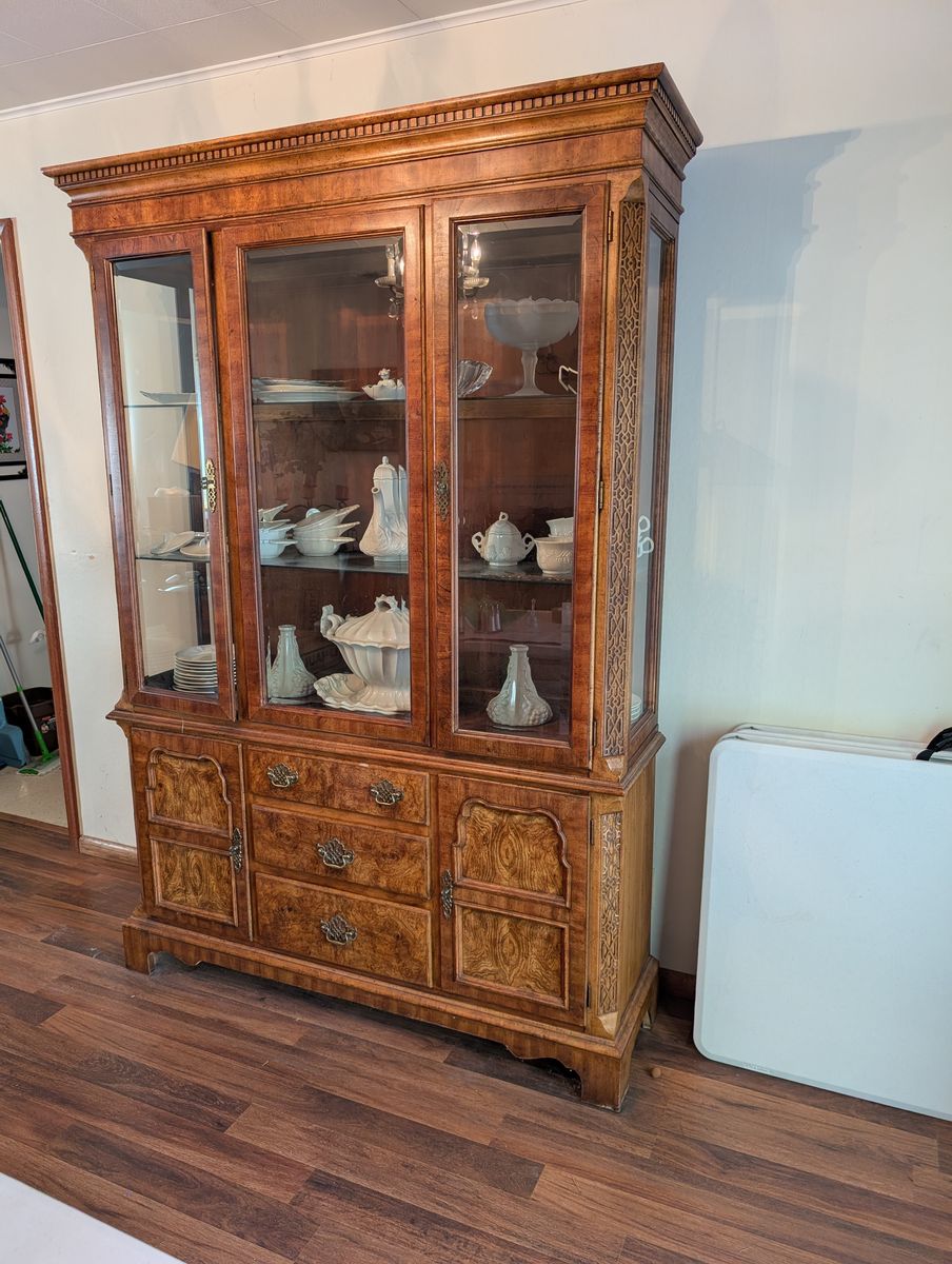 Vintage china cabinet and dining table