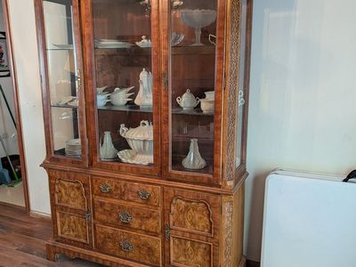 Vintage china cabinet and dining table