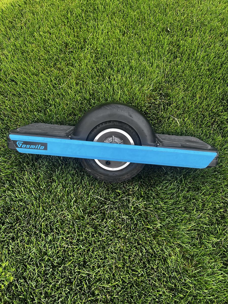 OBO Gasmila Trotter Electric Skateboard/One Wheel with Charger - Blue/Black