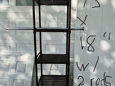 Closet System With Shelves And 2 Extendable Closet