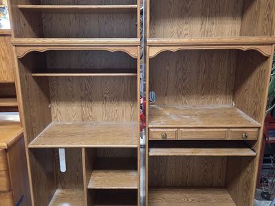 Book desk shelfs oak