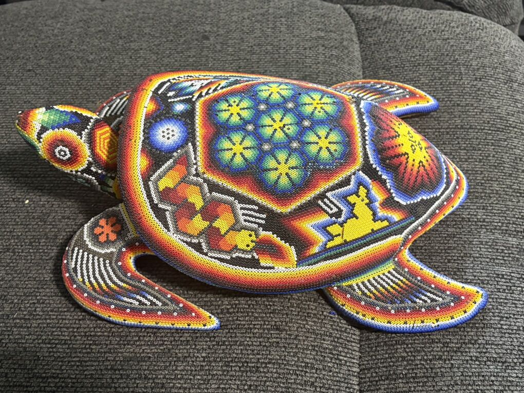 Gallery-Quality Huichol (Wixárika) Beaded Turtle