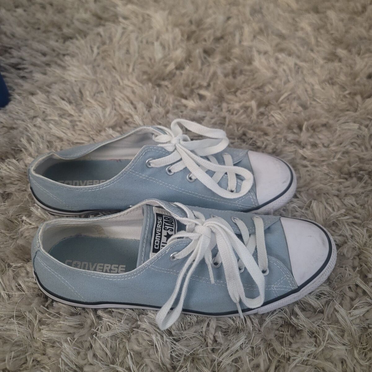 cute Light blue converse all star sneakers women 9