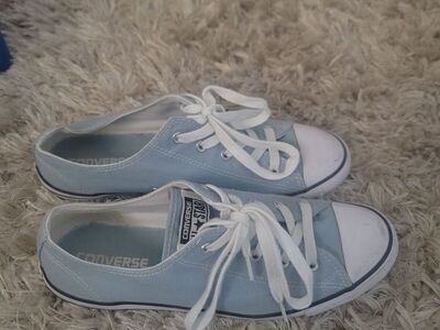 cute Light blue converse all star sneakers women 9