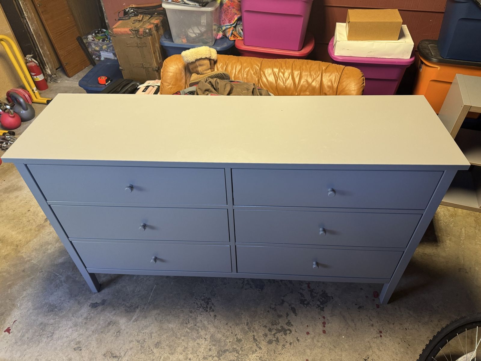 Modern Gray 6-Drawer Dresser 