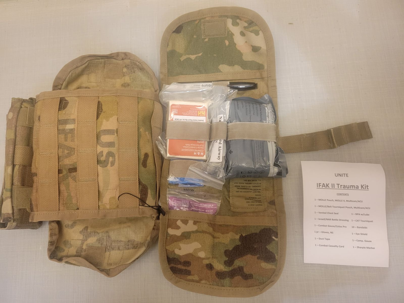 Unite IFAK ll Trauma Kit Fully Stocked First Aid Kit