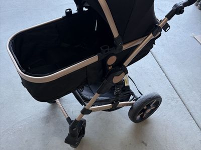 Magic ZG Baby Stroller with Bassinet Black and Rose Gold