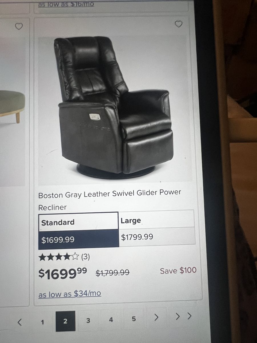 Leather Swivel Glider Recliner