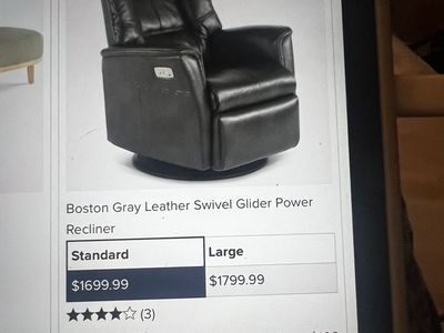 Leather Swivel Glider Recliner