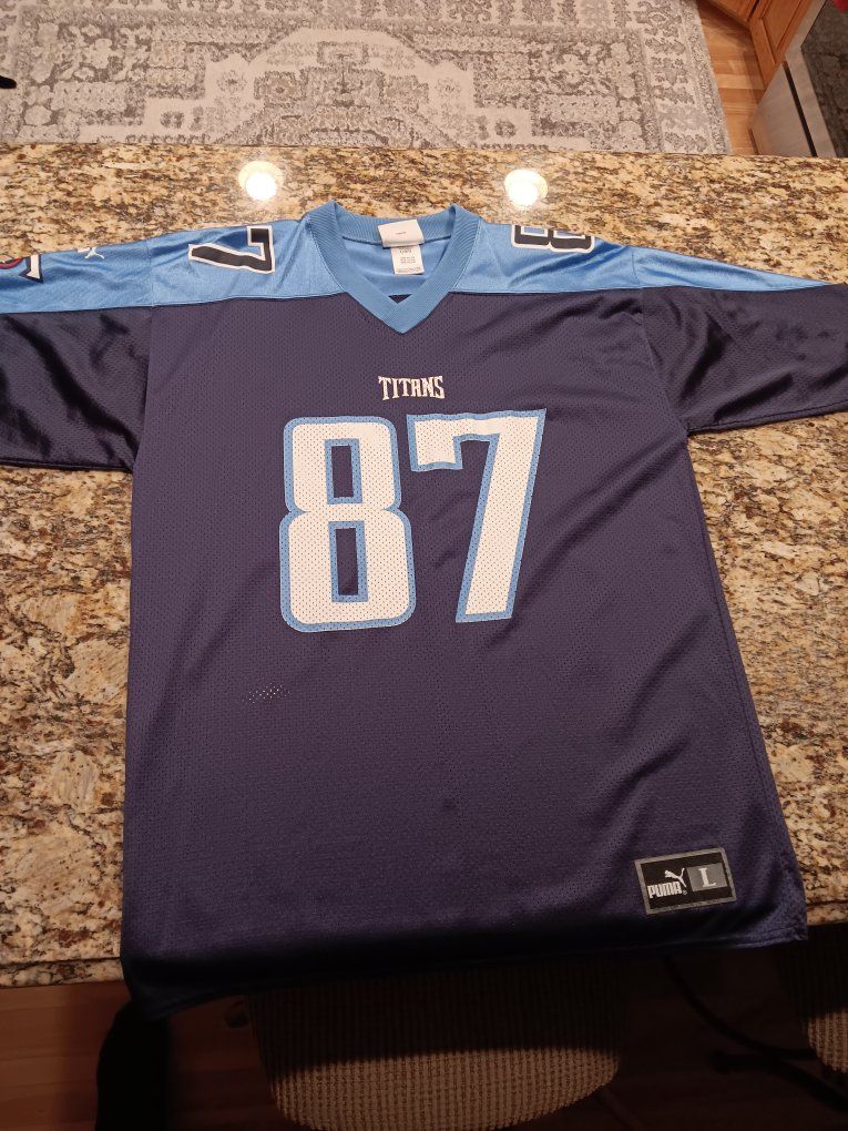 Vintage Tennessee Titans Kevin Dyson NFL (Puma)Jersey Size L Navy Blue