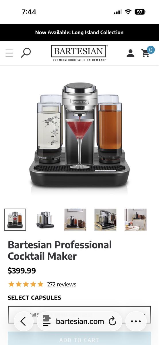 Bartesian Professional Cocktail Maker Drink Dispenser with Storage Drawer