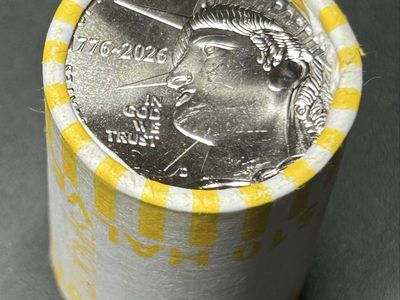 One New Rolls (20) 1776-2026 Liberty Semiquincentennial 250 Year Half Dollar Coins