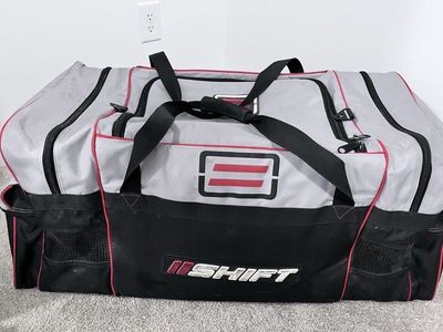 Shift Racing Motocross Gear Bag - Grey/Black/Red - Large Duffle with Multiple Compartments