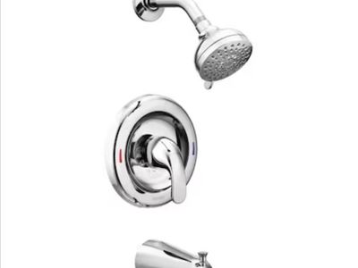 Moen Adler Chrome 1-handle Multi-function 3.5-in Round Bathtub and shower Faucet