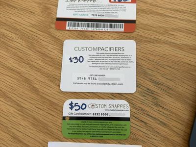 Canopy Couture, Little Wanderers, Custom Pacifiers, Custom Snappies gift cards