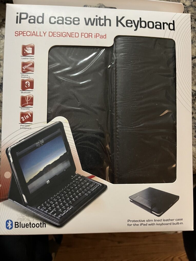 NEW iPad Case With Keyboard Leather Slim