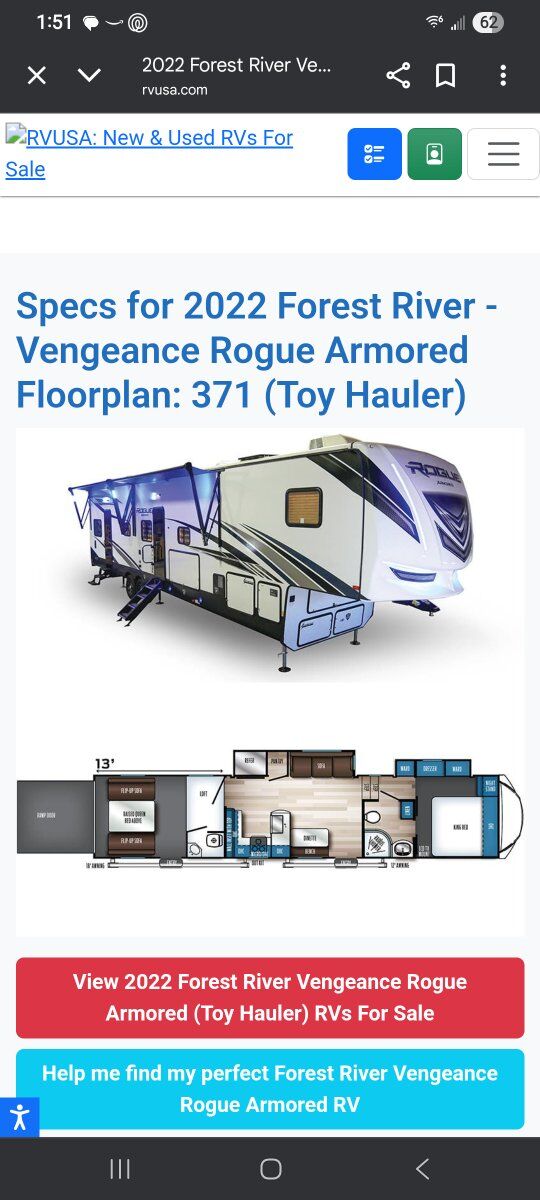 2022 Forest River Vengeance Rouge