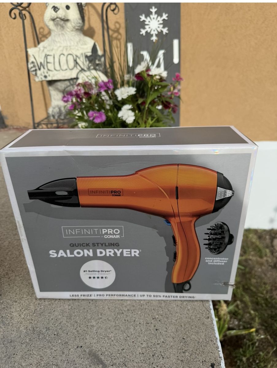 New INFINITIPRO by Conair Quick Styling Salon Dryer - Orange/Black