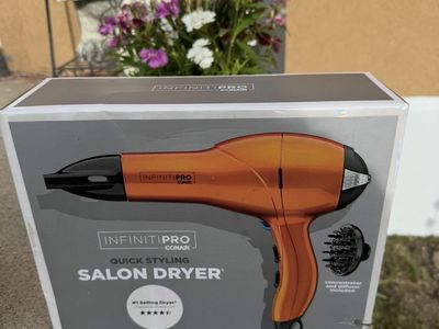 New INFINITIPRO by Conair Quick Styling Salon Dryer - Orange/Black