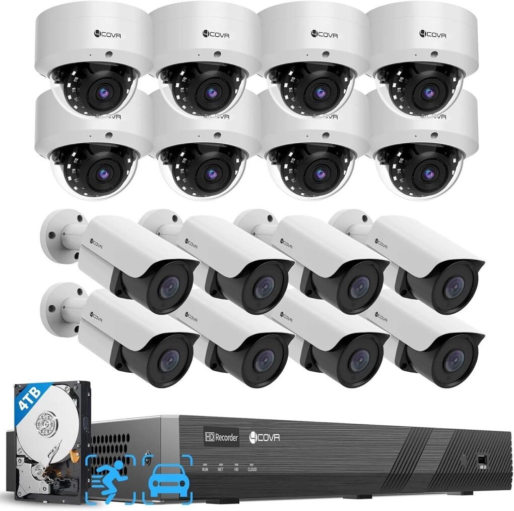 4COVR PoE 16-Channel NVR with 16 IP Cameras