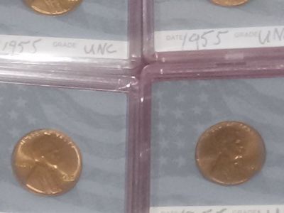 Uncirculated Mint State Wheat Pennies.