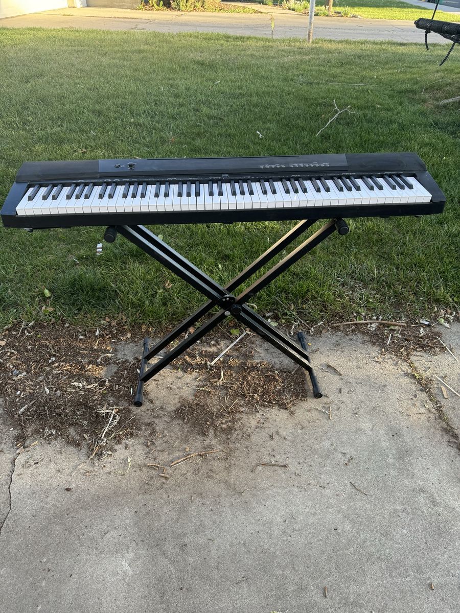 BCP Digital Piano 88-Key Weighted Keyboard with Stand - Full-Size Electronic Piano