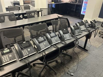 Office phones and sennheiser headsets