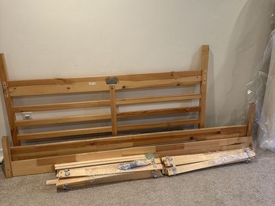 IKEA Tarva Queen Size Solid Wood Bed Frame with Slats