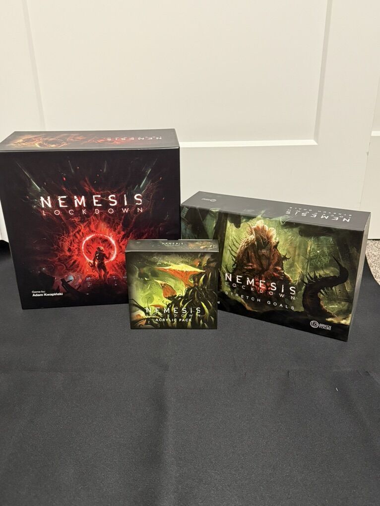 Nemesis Lockdown Board Game + Add Ons , Painted