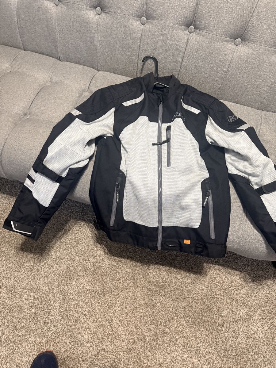 Klim Induction Jacket Men's Size L Black/Gray Mesh Motorcycle Riding Jacket