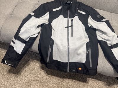 Klim Induction Jacket Men's Size L Black/Gray Mesh Motorcycle Riding Jacket