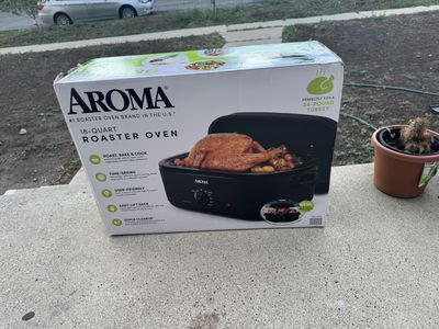 New Aroma 18-Quart Roaster Oven Black - ART-718BH