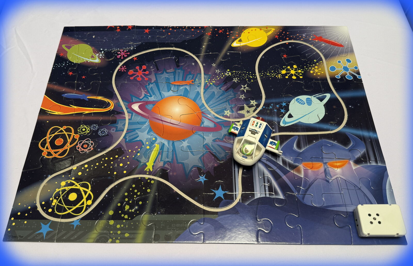 Toy Story: Buzz Lightyear - 48 Piece Puzzle with wind up spaceship and sound button **RARE FIND**