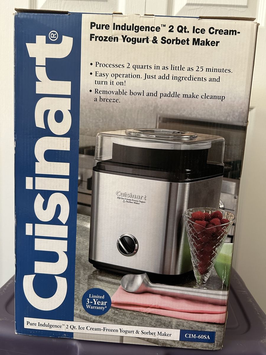 Cuisinart Pure Indulgence CIM-60SA 2 Qt. Automatic Ice Cream, Frozen Yogurt & Sorbet Maker