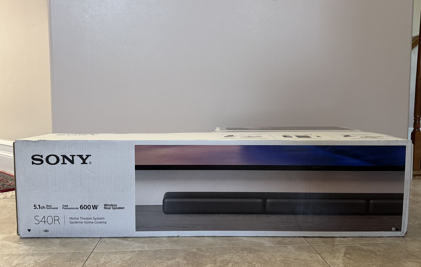 Brand New Sony HT-S40R 5.1ch Home Theatre System – 600W Soundbar with Subwoofer & Rear Speakers
