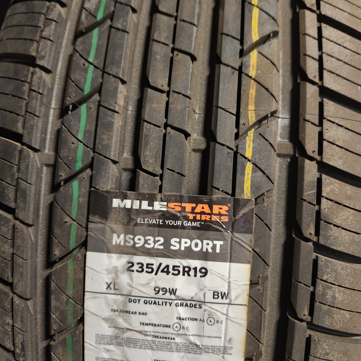 235/45r19 milestar ms932 sport