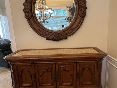 Credenza/ Server/ Sideboard and mirror