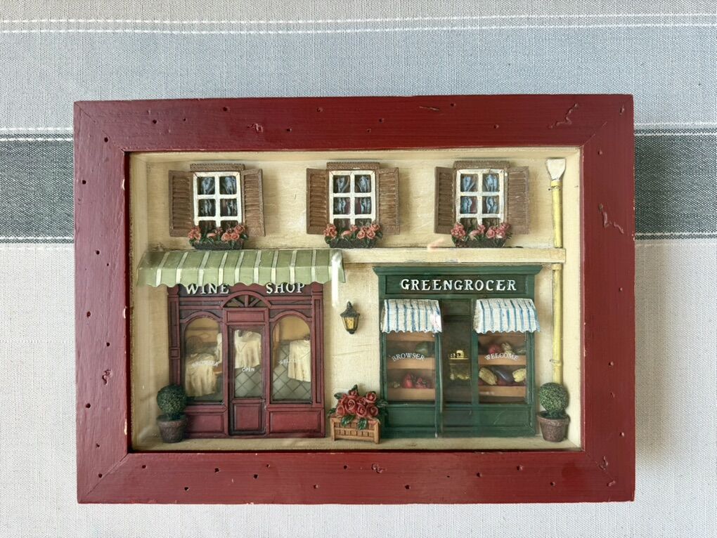 Vintage 3D Shadowbox Cottage Decor
