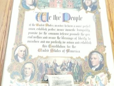 Framed Declaration of Independence & Constitution Prints - Historical Wall Art