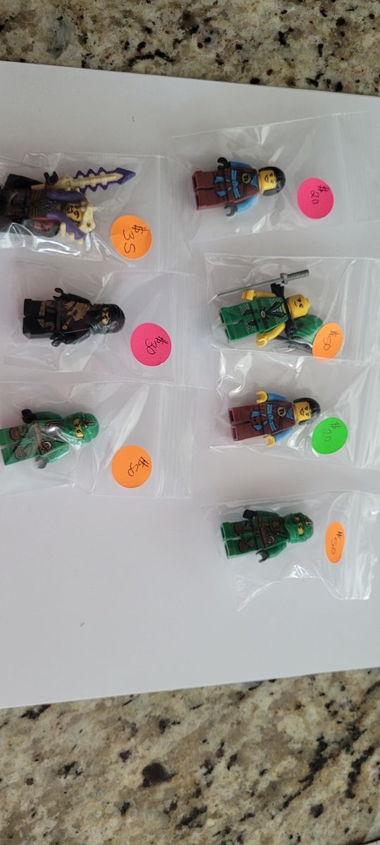 Lego Ninjago Minifigures-prices on their bags