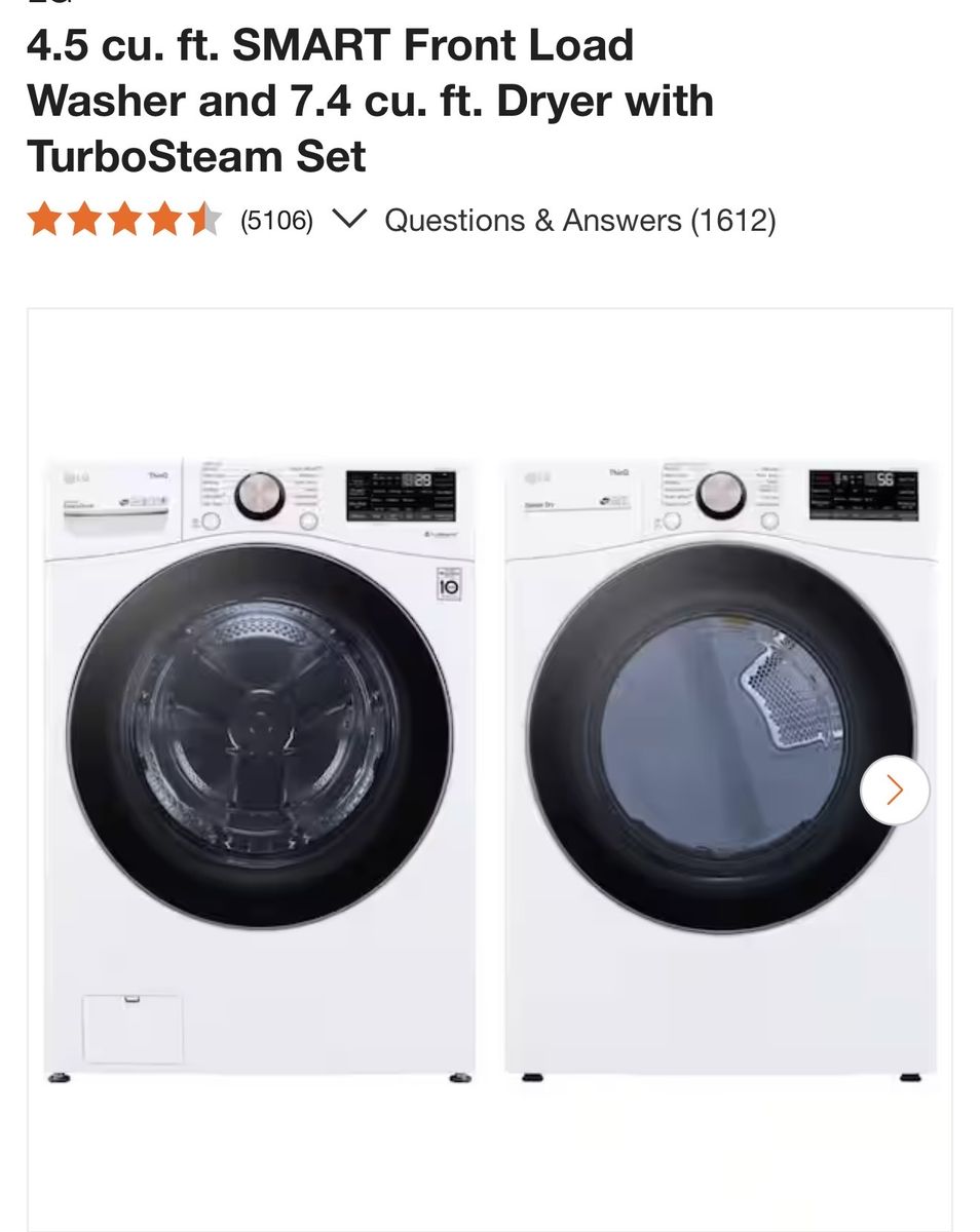 LG Front Loader Washer And Dryer Set