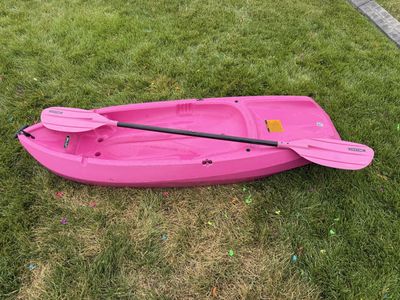 Lifetime Pink Youth Kayak with Paddle - 130 lbs Capacity