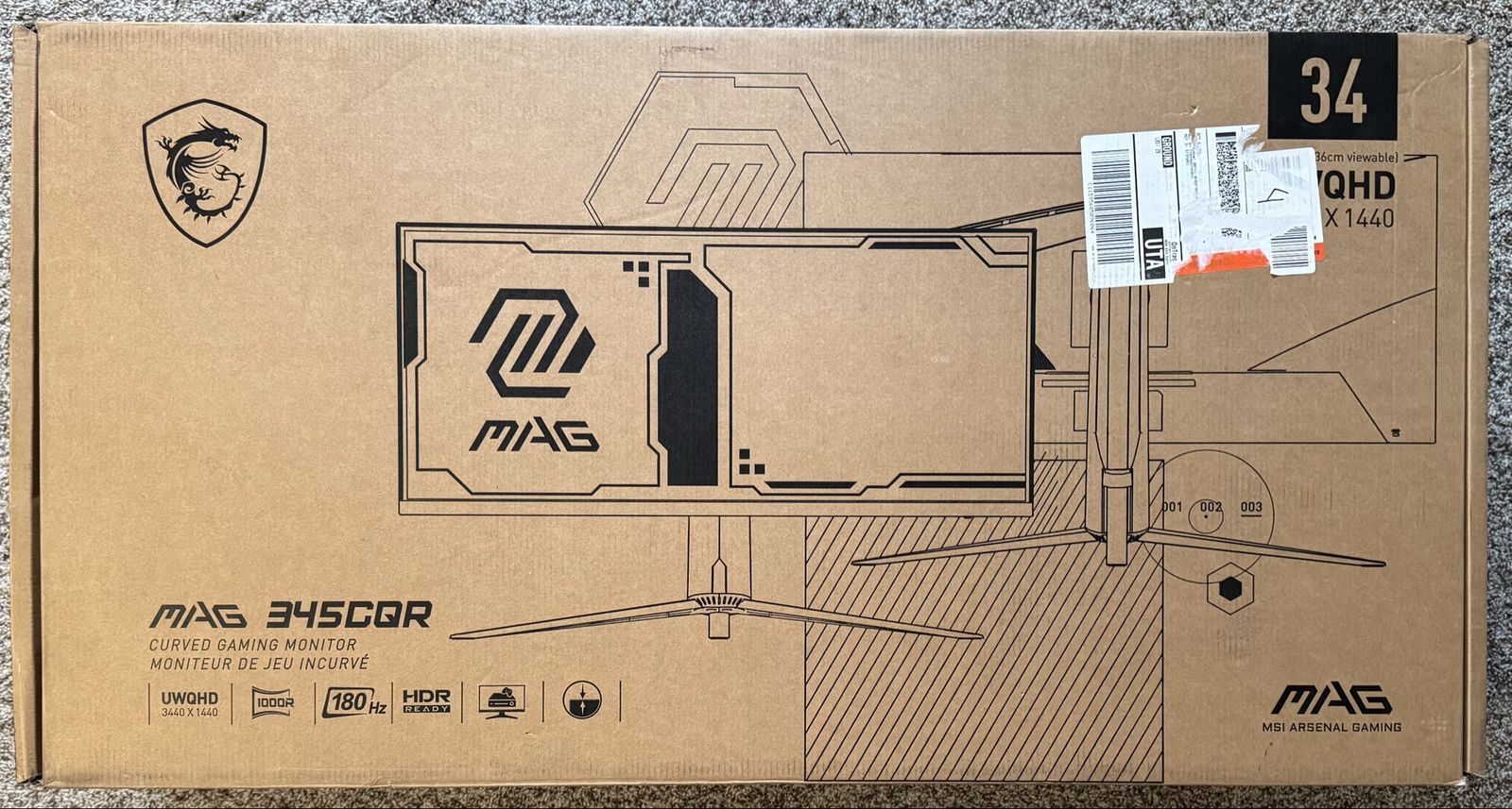 MSI MAG345CQR Gaming Monitor