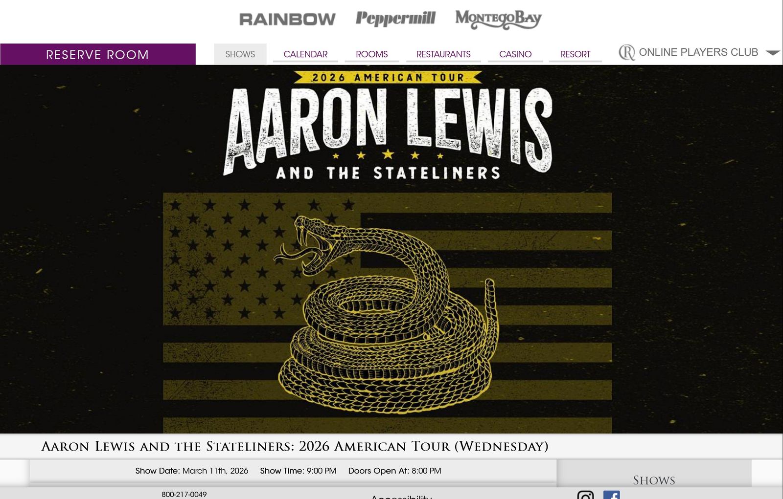 Aaron Lewis Ticket For Sale