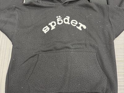 Sp5der rhinestone hoodie