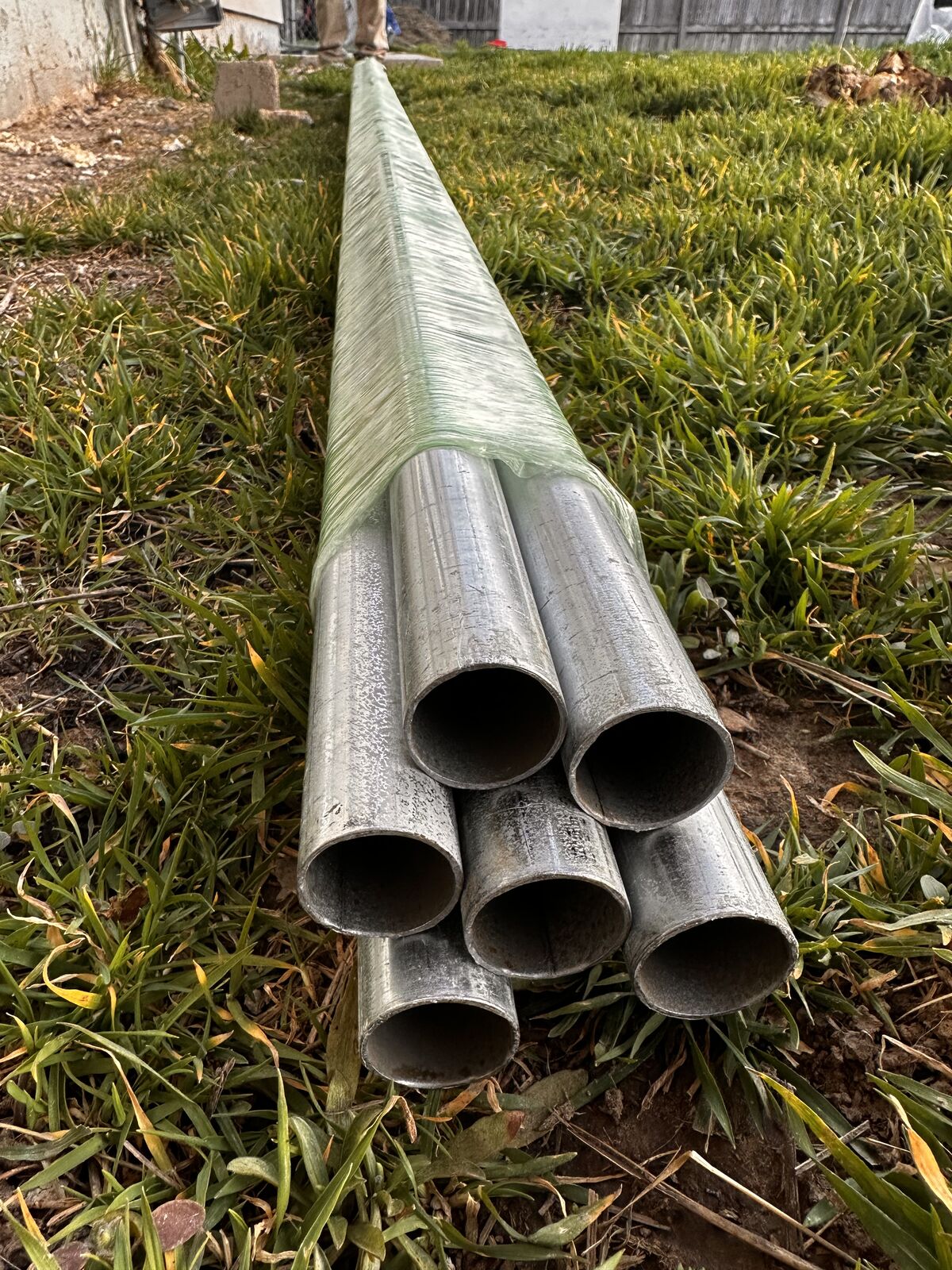 Six 10' Sections Metal Conduit -1 + extras