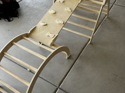Wood climbing gym for kids