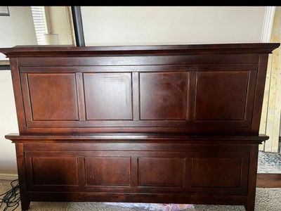 King-size headboard, footboard, and rails
