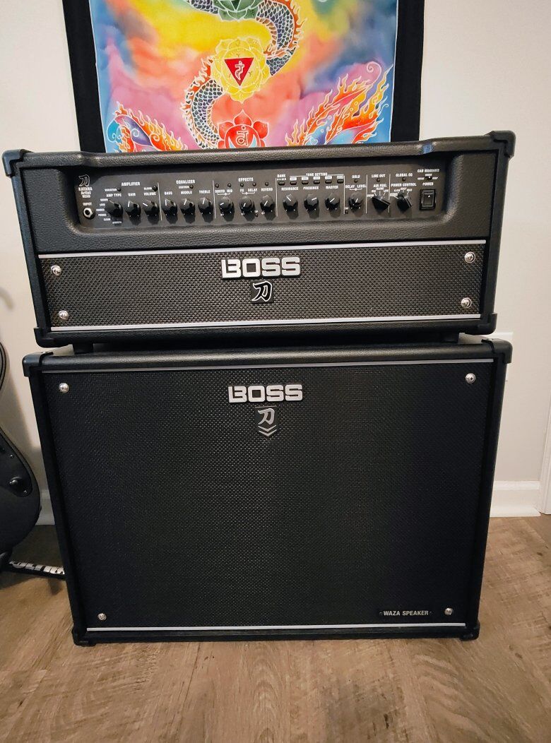 Boss Katana artist gen 3 head & Boss Waza 2x12 cab